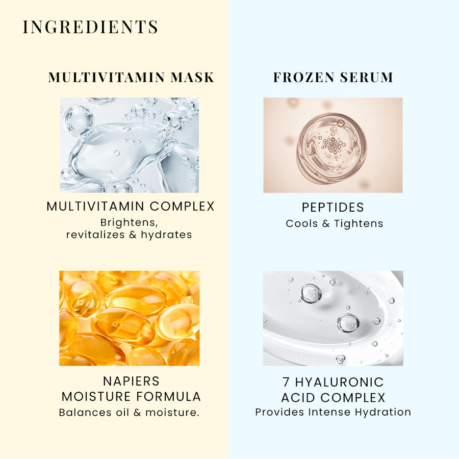 7 Hyaluronic Frozen Serum & Multi Vitamin Mask Day & Night Combo