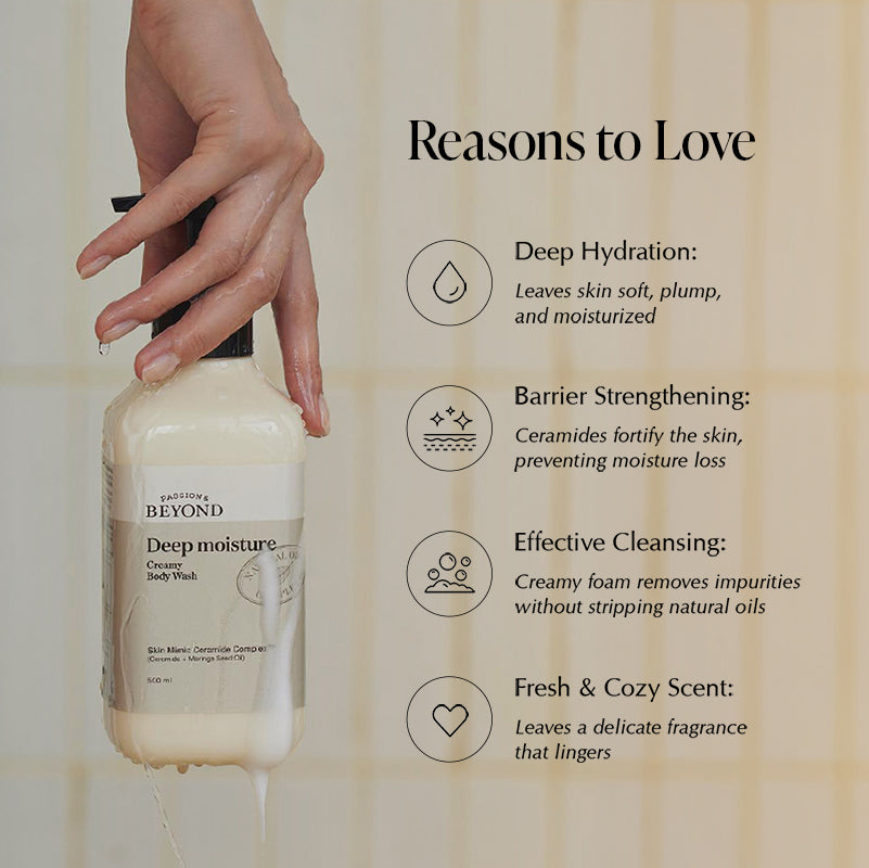 Ceramide Infused Body Wash, For Restoring Skin Barrier & Deep Nourishment, 500Ml