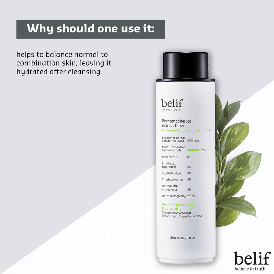 Bergamot herbal extract toner