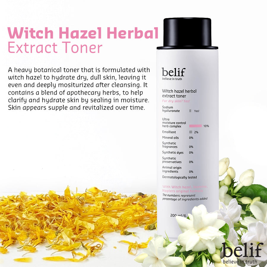 Witch hazel herbal extract toner